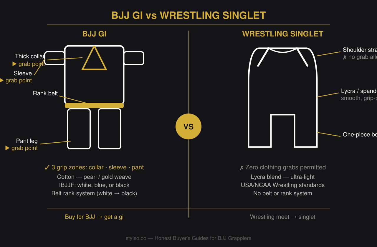 BJJ Gi vs Wrestling Singlet: Key Differences