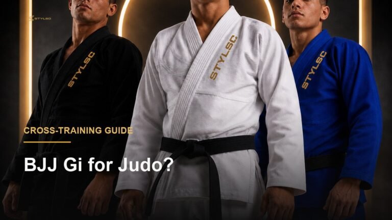Athlete in white Stylso BJJ gi — can you use a BJJ gi for judo?