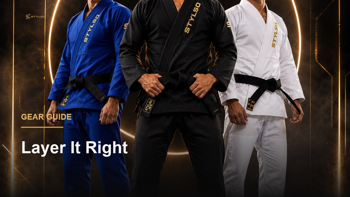 BJJ athlete in full gi setup showing what to wear for training at a Stylso academy