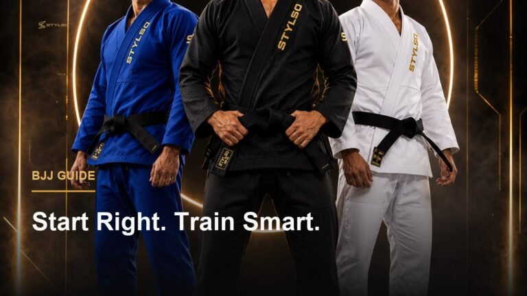 Athlete in a gi rolling during BJJ training — the ground-game foundation that most MMA fighters build their career on